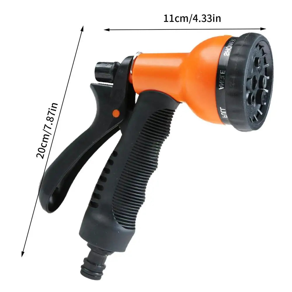High Pressure Hose Nozzle - 8 Modes Garden & Car Sprayer