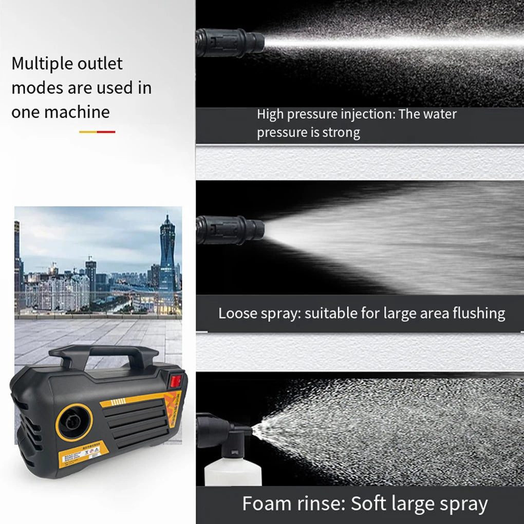 Portable Electric High Pressure Washer 3000W Powerful Car Wash Gun 220V/110V Wash Cleaning Machine For Home&Car Garden Washing