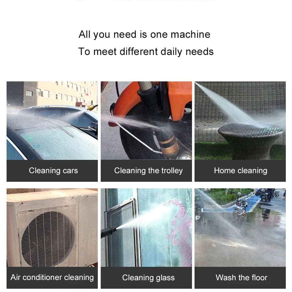 Portable Electric High Pressure Washer 3000W Powerful Car Wash Gun 220V/110V Wash Cleaning Machine For Home&Car Garden Washing