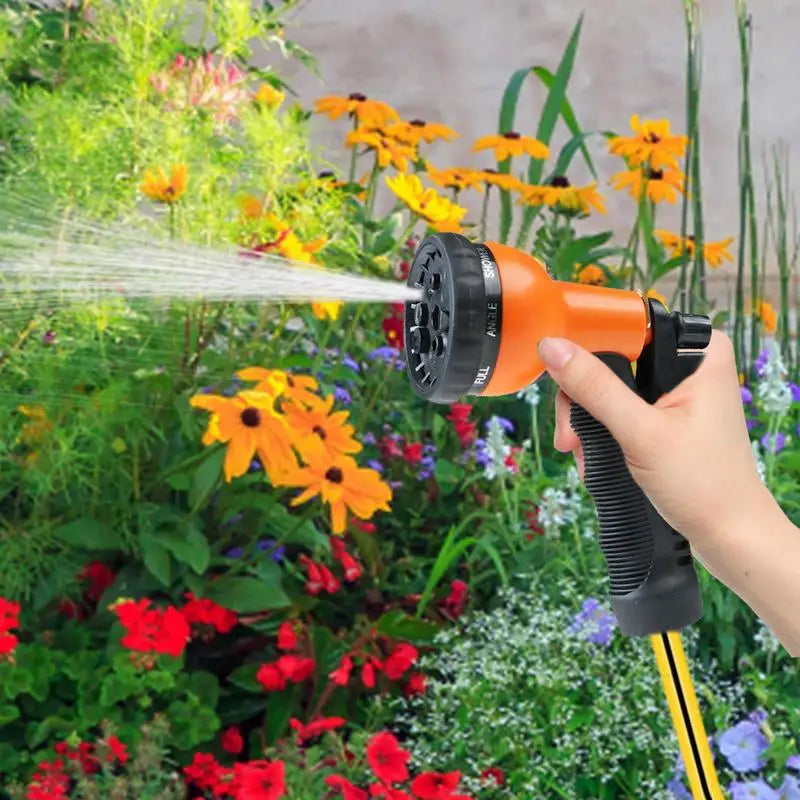 High Pressure Hose Nozzle - 8 Modes Garden & Car Sprayer